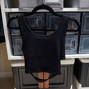 Roxy Classic Black Sleeveless Bodysuit